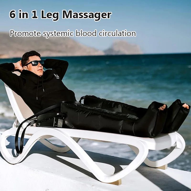 6 camere Air System Massaggiatore per tutto il corpo Pompa a compressione Stivali di recupero Massaggio piedi gambe hine AirWrap_voghion.com