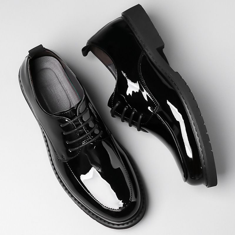 Scarpe da sposa alla moda da uomo in pelle lucida traspirante Hundred Tower, da uomo, con brevetto 2025, formali, professionali_voghion.com