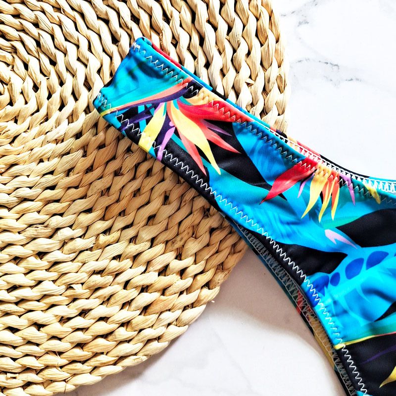 New Printed Women's Sexy Two-Piece Bikini Brazilian Hot Spring V-String Swim Bottoms_voghion.com