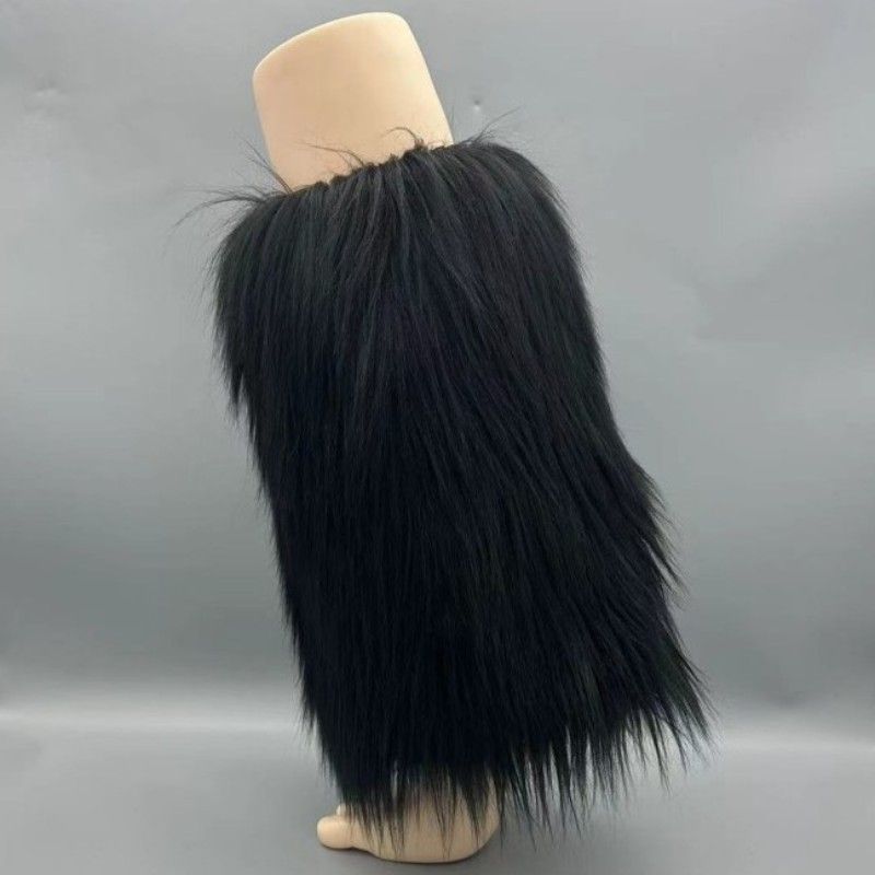 Herbst und Winter Neue Wollstiefel Plüschsocken Mittellange Pelzpelz Hoher Zylinder Beinschutz Damen Ärmel_voghion.com