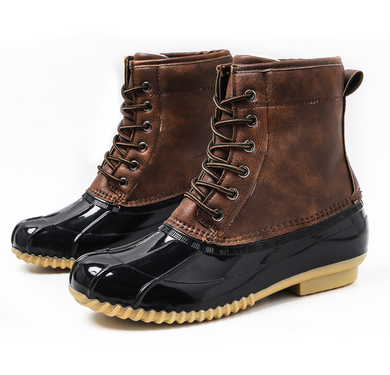 Cizme de zăpadă de iarnă nou concepute, pantofi de vânătoare de rațe pentru femei, din bumbac plușat și la modă, rezistenți la frig și_voghion.com