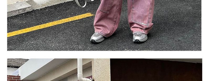 Herrenbekleidung Dopamine Pink Denim Jacke Mantel Herren Painted Plissee High Street Paar Zweiteiliger Anzug_voghion.com