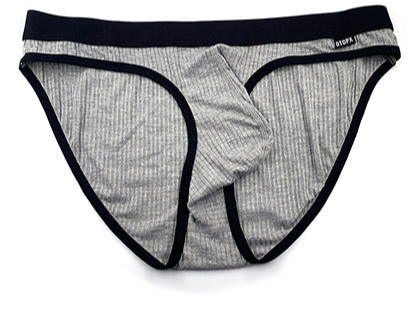 Herrenbekleidung Herrenfaden-Schweißabsorption, Unterwäsche mit niedriger Taille, großer Beutel, U-förmiger, dünner, atmungsaktiver Einzel-Slip_voghion.com