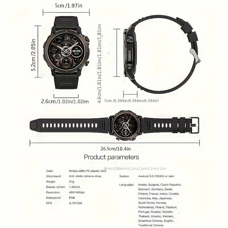 Smart Watch, 1.28 Full Touch Screen Smart Watch, Gift for Men and Women_voghion.com