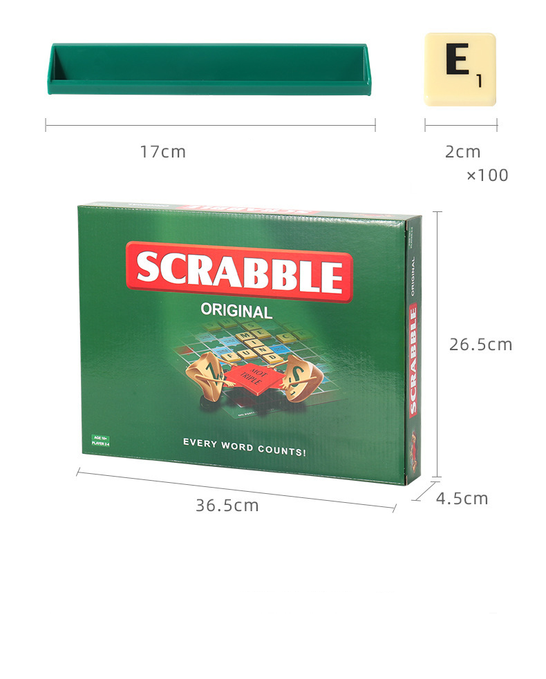Scrabble Game English Board Game Paper Board Parent child Interactive Educational Toy Infant Scrabble Game_voghion.com