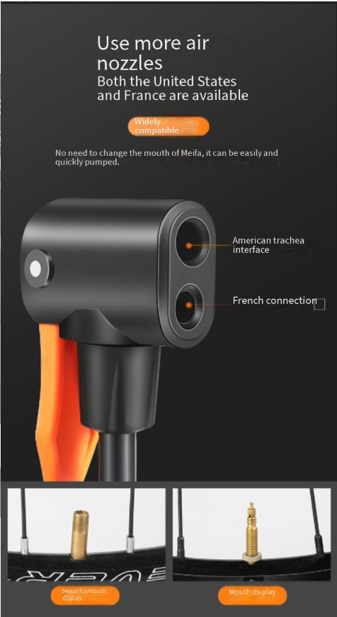 Sport & Ënnerhaalung Héichdrock Loftpompel Mini portable elektrescht Gefier Vëlo Motorrad Auto Heem Fouss operéiert Loftpompel_voghion.com