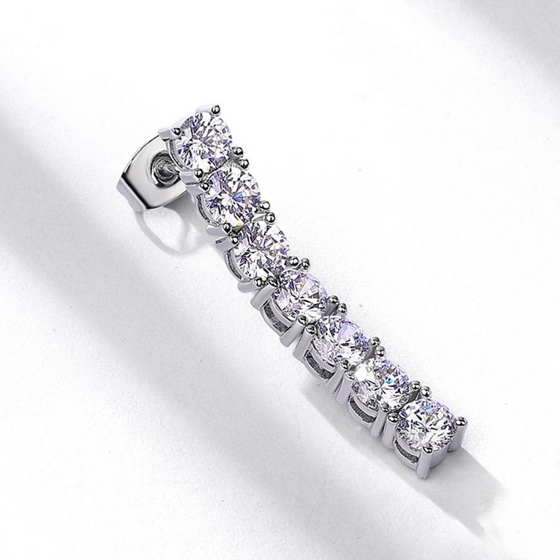 Orecchini lunghi in moissanite con nappe in argento S925 e diamanti, filo per orecchini, moda di alta qualità_voghion.com