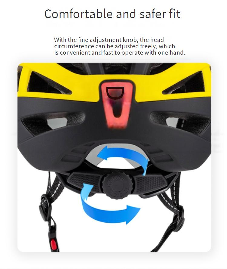 New Magnetic Goggles With Lights Helmet Universal Road Bicycle Riding Helmet One Piece Molding_voghion.com