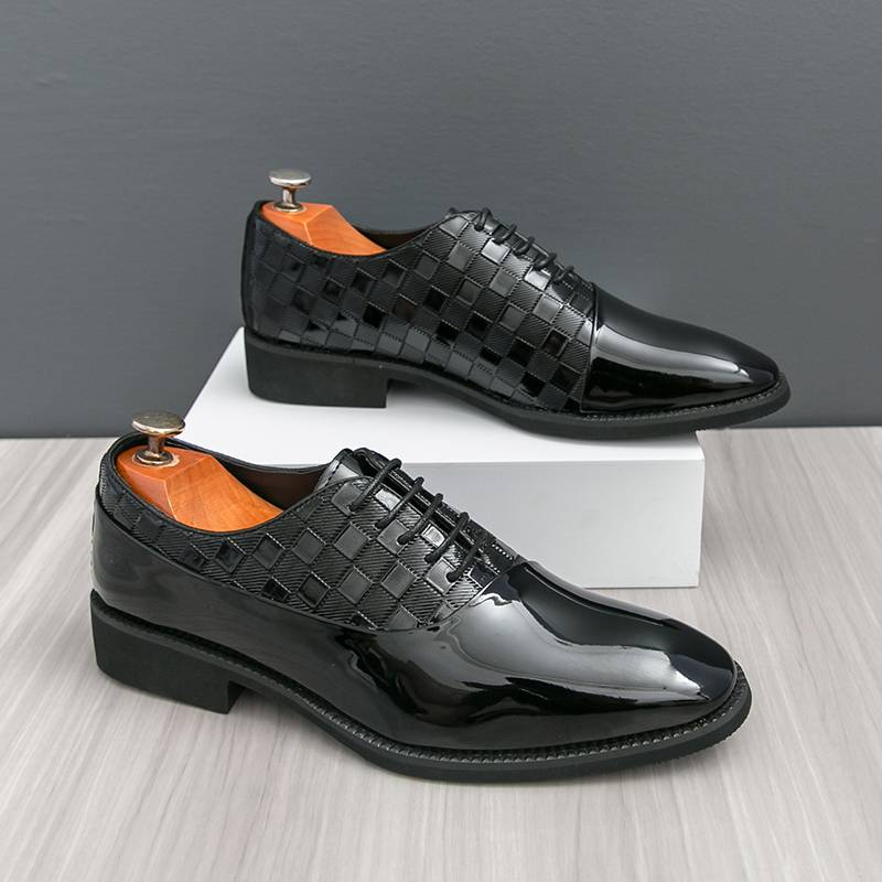 Moški elegantni čevlji, poslovni formalni britanski stil, usnjeni derby čevlji, poročni čevlji za moške, poletje 2025, novi, zračni_voghion.com