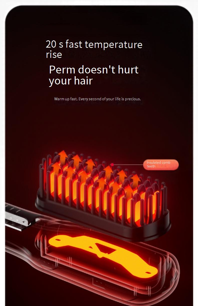 Hair Curler Straightening Comb Portable Curling Iron Negative Ion Does Not Damage Hair Long Lasting Shaping Plug In Clamp Curling Straight_voghion.com