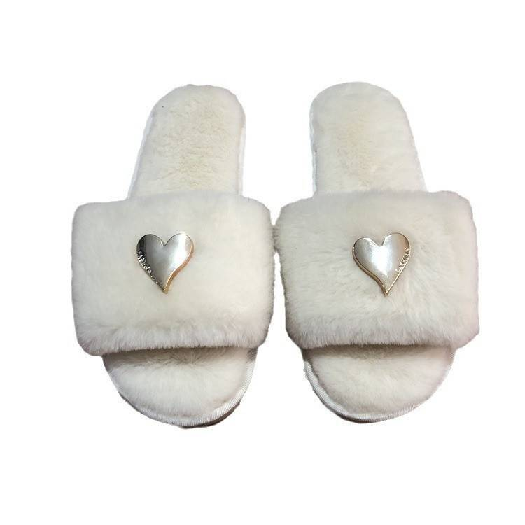 Nuove pantofole di lana a forma di cuore da donna, autunno e inverno, di alta qualità_voghion.com