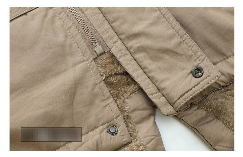 Abbigliamento da uomo Parka lungo da uomo con fodera in pile - Cappotto invernale con cappuccio staccabile (4 colori, L-4XL)_voghion.com