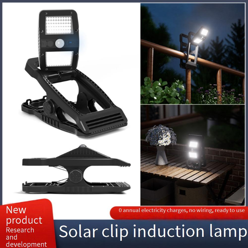 Solar-Powered Clip Light With Motion Sensor – Waterproof Outdoor Wall Light For Garden, Patio, Fence, Balcony_voghion.com