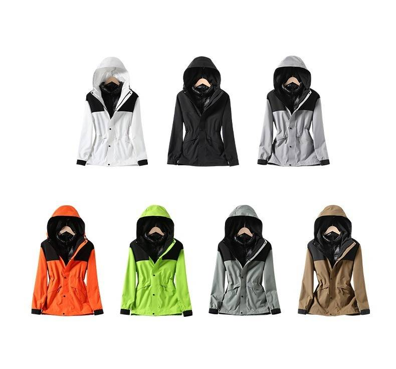 Giacca da trekking impermeabile unisex 3 in 1 con fodera termica staccabile - Cappotto antivento da esterno per coppia per autunno e inverno_voghion.com
