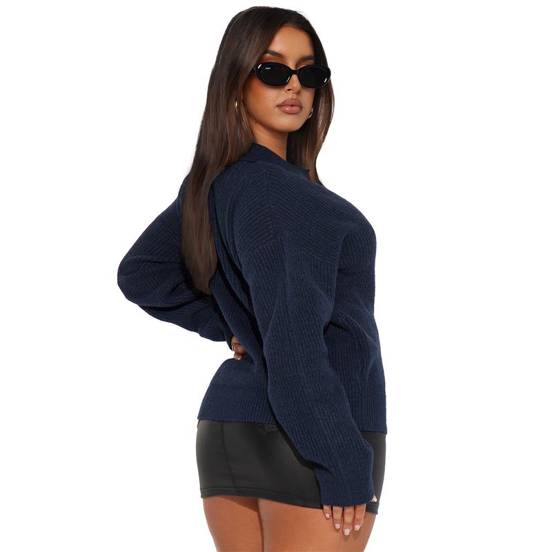 Weicher und gemütlicher Oversize-Strickpullover für Damen, lässiger Pullover mit Schalkragen – elegantes Must-have für die Herbst- und Wintergarderobe_voghion.com