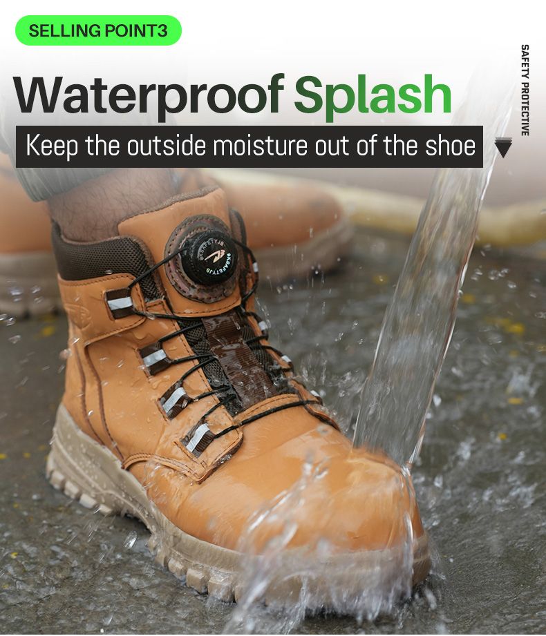 New Fashion 2024 Waterproof Security Work Safety Protective Leather Boots Anti-smash Anti-puncture Industrial Shoes_voghion.com