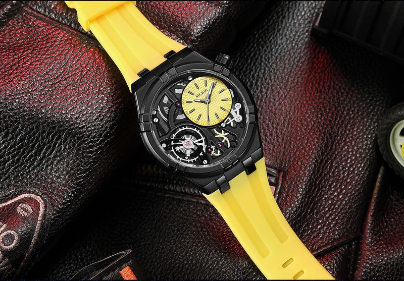 Orologio da uomo impermeabile, scavato, moda, casual, al quarzo, meccanico, a carica_voghion.com