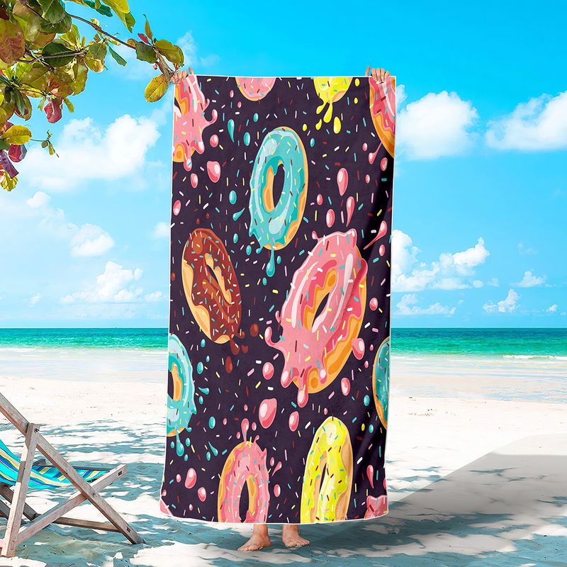 Toalha de praia de melancia estampada toalha de surf adulto cobertor absorvente à beira-mar xale_voghion.com