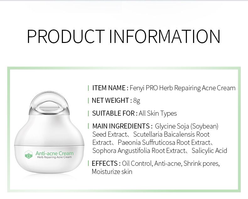 Fen Yi Pro Herbal Cream 8g Hydrating Moisturizing Soothing Skin_voghion.com