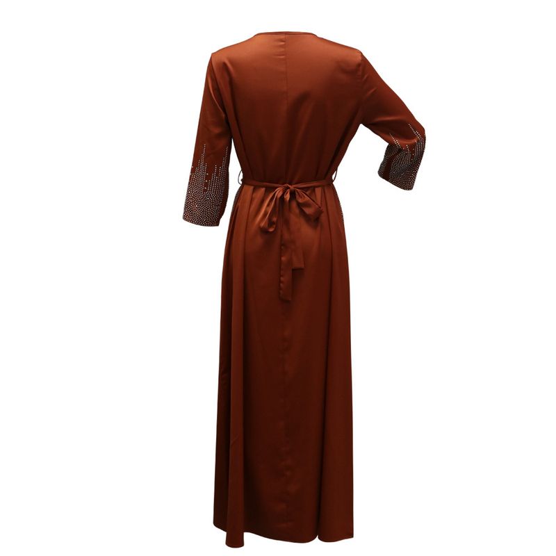 XQY500247 Vestido muçulmano marroquino com rosto forjado para o Oriente Médio, vestido árabe de Dubai, vestido de noite luxuoso e moderno com diamantes_voghion.com