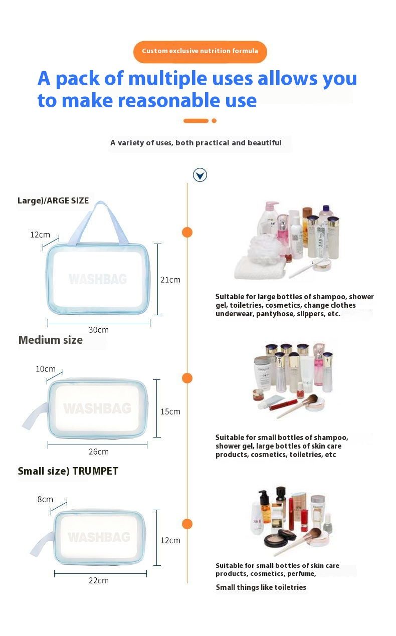 Geantă de machiaj portabilă de mare capacitate pentru toaletă, geantă de depozitare pentru cosmetice de călătorie pentru femei_voghion.com