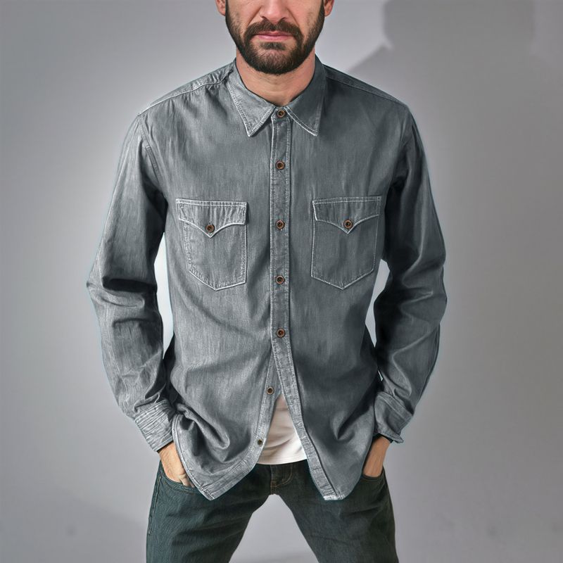 Men's Clothing Shirts Denim Cardigan Multi Color And Multi Size Jacket_voghion.com