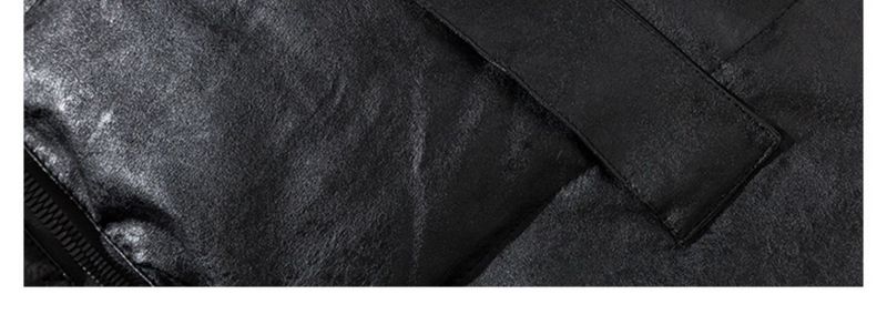 Vêtements de course d'automne et d'hiver en cuir PU pour hommes et femmes, vêtements épais et chauds en coton, col montant décontracté à la mode, saleté_voghion.com