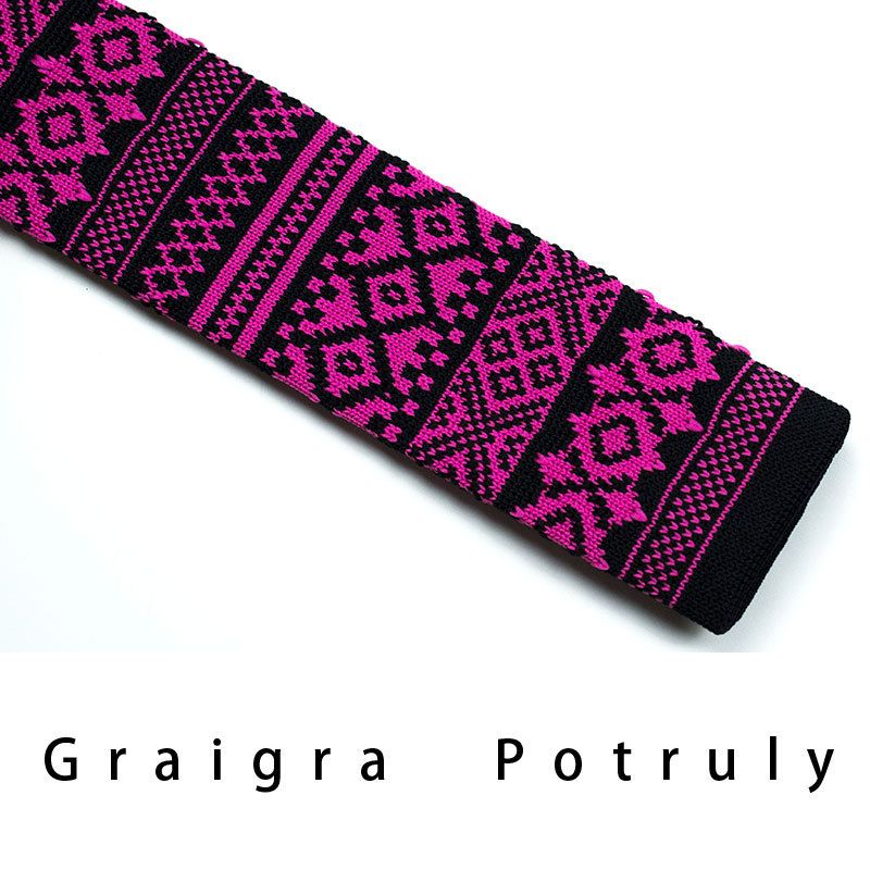 Men's Ties & Handkerchiefs style ethnic style coffee color yellow gray dark green width 6CM men's knitted tie_voghion.com