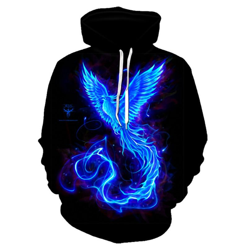 2020 Nuovo colorato Flame Hoodie 3d Felpa Uomo/Donna Con Cappuccio Autunno E Inverno Cappotto Uomo Abbigliamento Divertente Giacca Nera_voghion.com