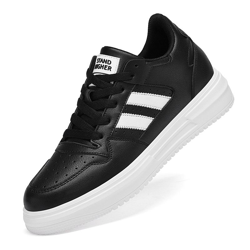 Unsichtbare Höhenvergrößerung Herrenschuhe Lässige kleine weiße Boardschuhe Atmungsaktive, abriebfeste, rutschfeste dicke Sohle_voghion.com