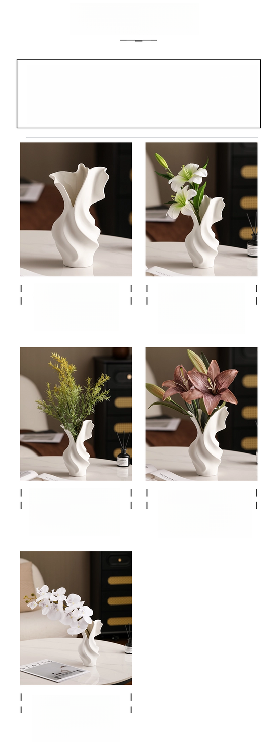 Creative Art Simulation Vase Ins Style High Aesthetic Living Room Flower Arranger Home Wine Cabinet Decoration Niche_voghion.com