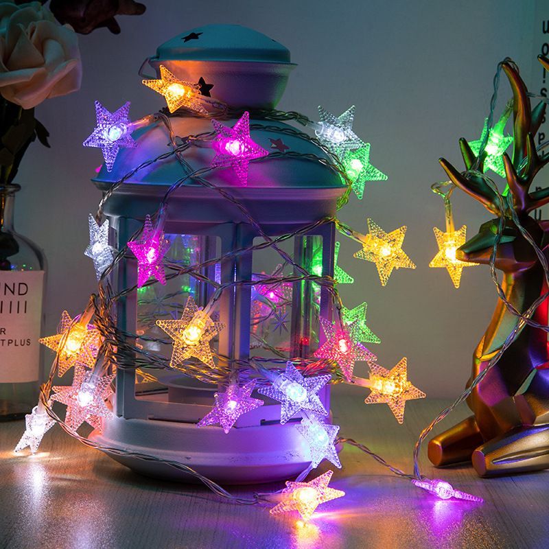 LED Small Colorful Flashing String Starry Sky Birthday Atmosphere Bedroom Room Decoration Star Lights Indoor_voghion.com