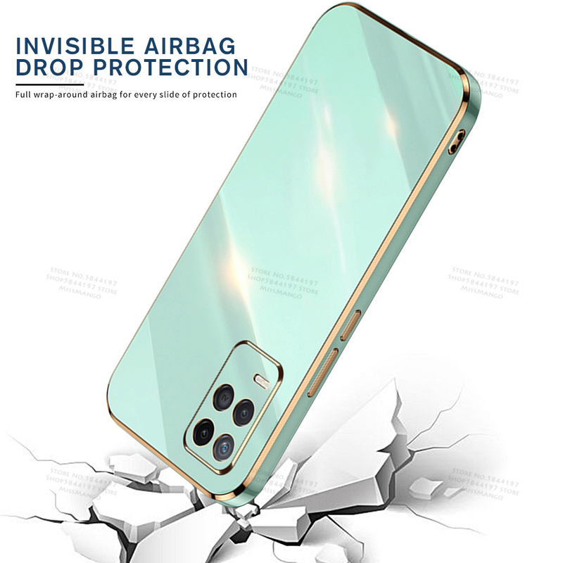 Luxury Electroplated Cover Case For Oppo A54 6.51inch Soft Silicone Camera Lens Protection For Oppo_voghion.com
