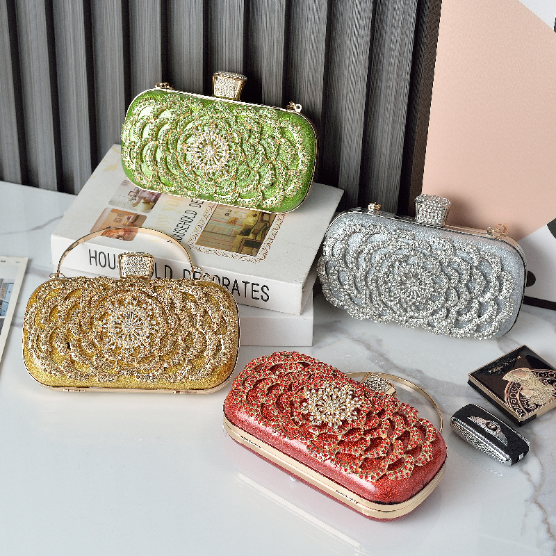 ladies' dinner bag, versatile diamond-encrusted banquet clutch bag, dress handbag, women's bag_voghion.com