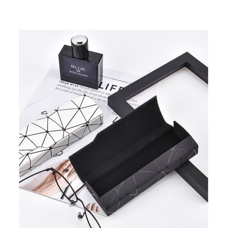 Unisex Glasses case High appearance level light myopia Retro sun eyes Ink mirror storage bag women's men_voghion.com