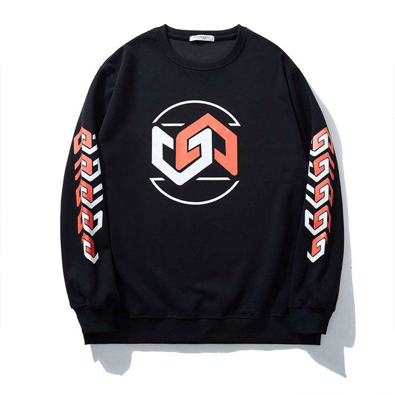 Men's Clothing autumn base loose round neck long sleeve personality pattern print sweater suit _voghion.com