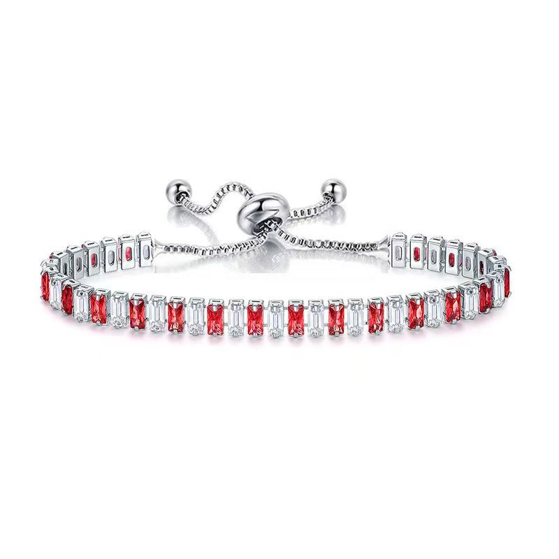 Hazy moon explosif coloré Zircon Bracelet femme plein de diamants chaîne de tennis en cristal réglable_voghion.com