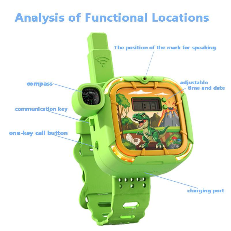Cartoon - Style Children's Walkie - Talkie Watch, A Wireless Communication Pager That Serves As A Parent - Child Interactive Toy._voghion.com