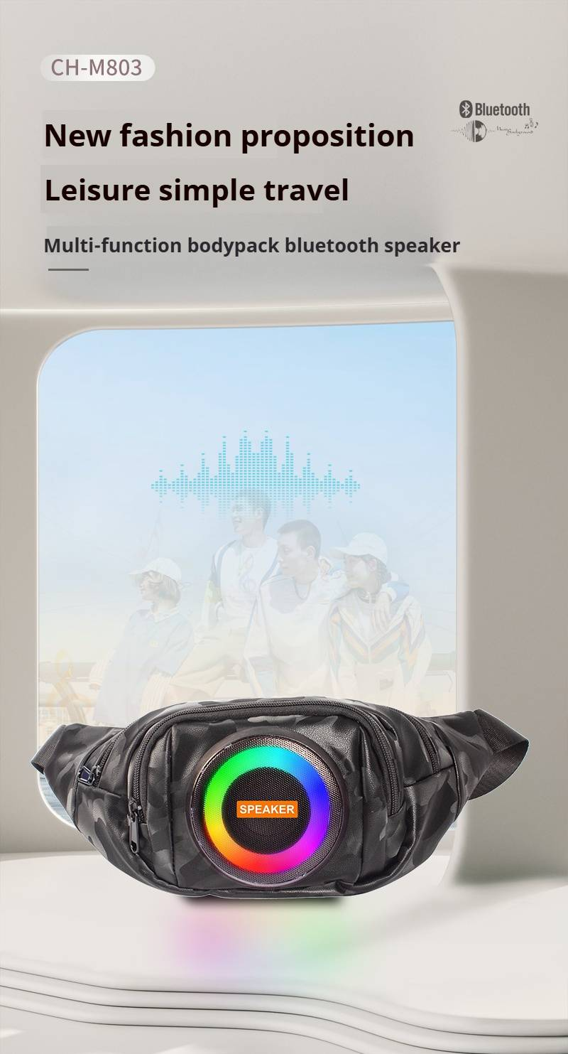 Muti-function Bodypack Bag Bluetooth Speaker Waterproof Battery LED Lights Radio Audio Amplifier Flashlight Charger Work Leisure Best Gift 03_voghion.com