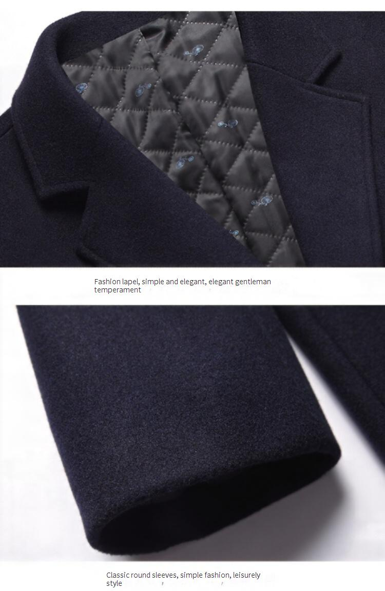 Men's Wool Blend Overcoat - Slim Fit Long Coat With Fleece Lining For Winter, Casual Business Style (Gray, Black, Burgundy, Navy, Camel)_voghion.com