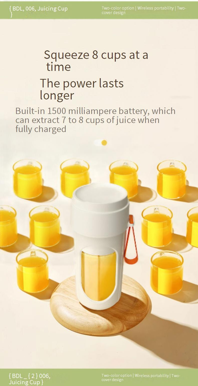 Portable Electric Juicer Blender Cup - 600ml High-Speed 22000 RPM, USB Rechargeable, Food-Grade AS Plastic, Auto Cleaning, For Fruits_voghion.com