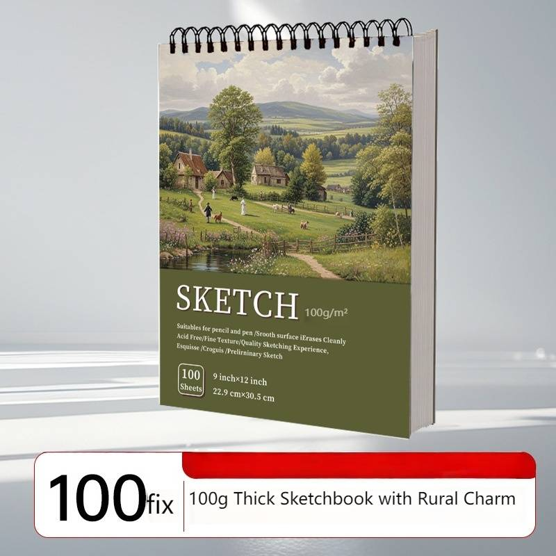 Premium A4 Sketchbook For Artists - 120gsm Acid-Free Paper, Spiral Bound Blank Drawing Pad For Pencil, Charcoal, Colored Pencils_voghion.com