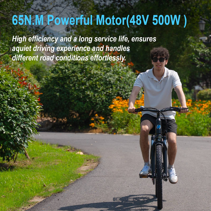 Bicicleta elétrica TTGO M310 Power Commuter 500 W 48 V 15 Ah | Alcance de 100 km Shimano Freios hidráulicos de 7 velocidades Engenharia alemã Armazém na UE Entrega em 7 dias_voghion.com