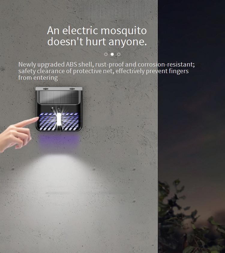 Solarbetriebene Mückenvernichterlampe mit Bewegungssensor, wasserdichter Insektenvernichter für den Außenbereich für Garten, Terrasse und Bauernhof_voghion.com