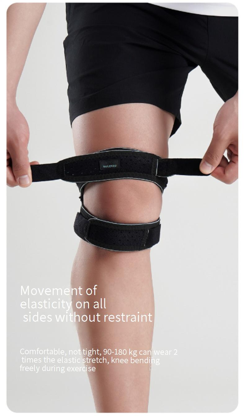 Breathable Summer Knee Brace With Silicone Patella Pad – Shock Absorption & Dual Compression For Running, Basketball & Fitness (Unisex)_voghion.com