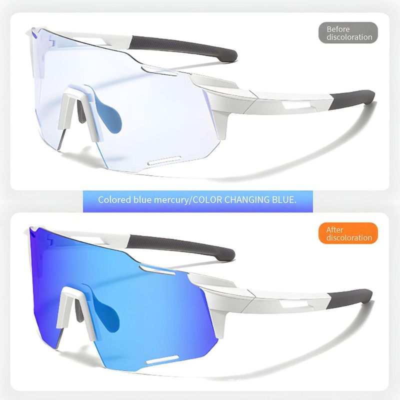 Cycling Smart Photochromic Glasses, Colorful Windproof Bicycle Goggles, Anti UV Running, Dustproof Ski Goggles_voghion.com
