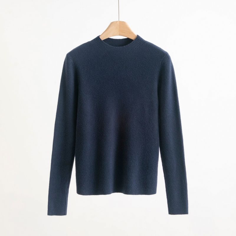 Maglione lavorato a maglia a collo alto per donna, autunno inverno, vestibilità slim, intimo snellente, maglietta di base multicolore_voghion.com