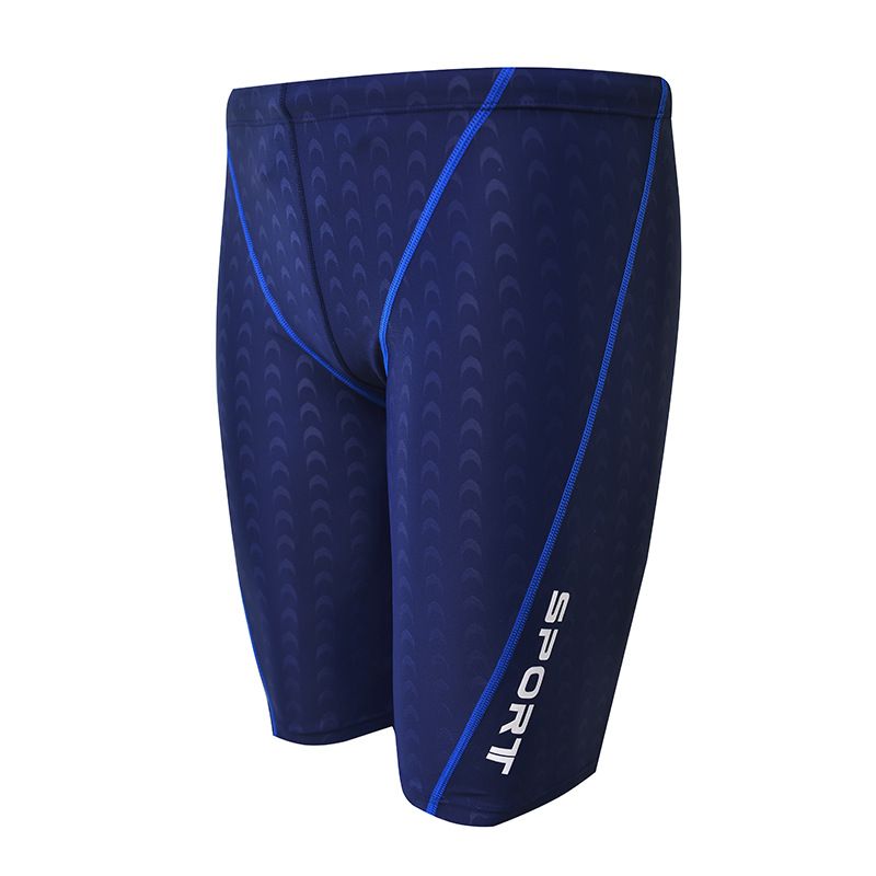 Herren-Badehose, neue, schnelltrocknende Badehose für das Schwimmbadtraining, mittellang, professioneller Trainer, Anti-Peinlichkeit, Sonnenschutz, Badehose für heiße Quellen_voghion.com