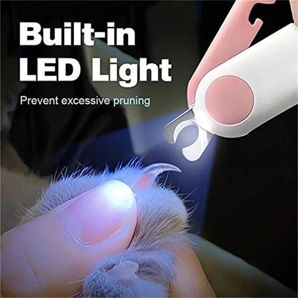 Nagelknipser für Haustiere, Hunde und Katzen; Nagelknipser für Hunde mit LED-Leuchten; Professionelle Schönheitspflege-Tools_voghion.com