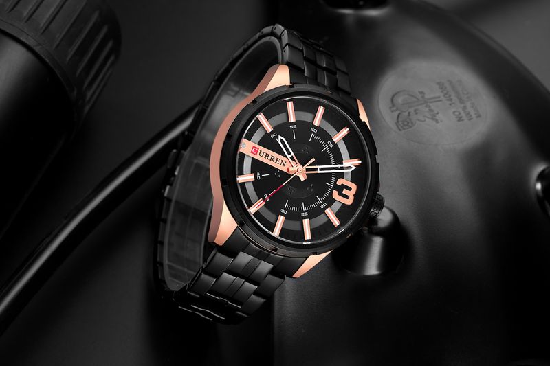 Men's Stainless Steel Waterproof Watch With Large Dial, Minimalist Design, Quartz Movement For Business And Casual Wear_voghion.com